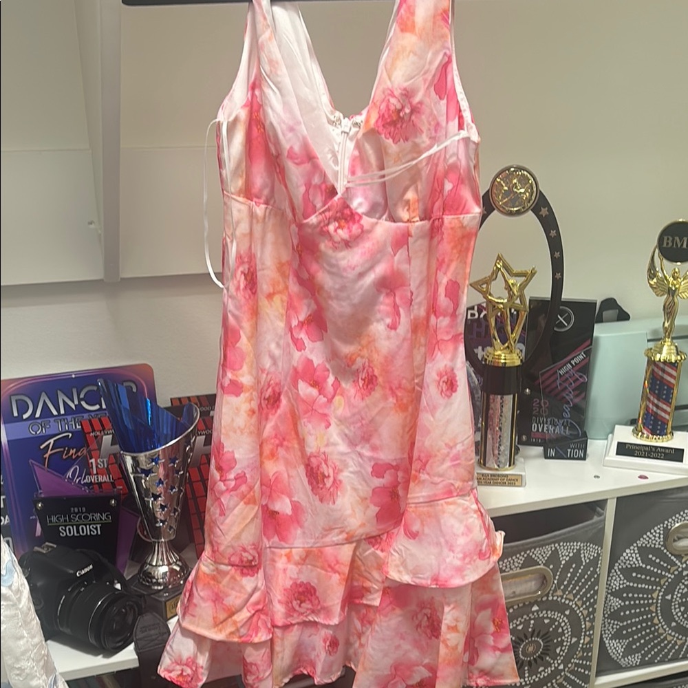 Floral Pink and Orange Dress (Hello molly)